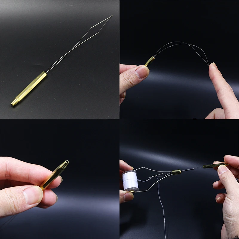 3 tools set fundamental fly tying tools ceramic tip bobbin holder&rotary whip finisher&threader assort DIY fly tying tool tackle - view 5