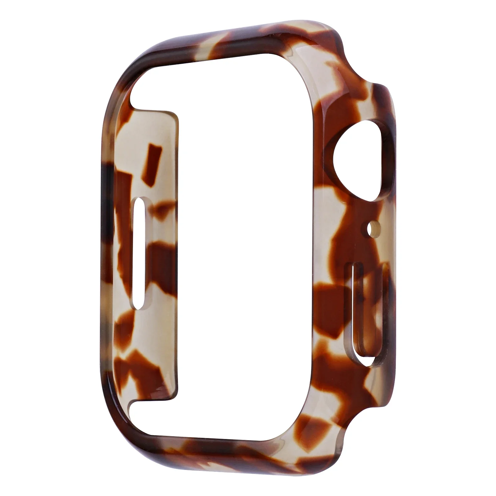Resin Case for Apple Watch Cover Series9 8 7 6 5 4 SE Hollow Out Protective Frame Case for IWatch 45mm 41mm 40mm 44mm Protective