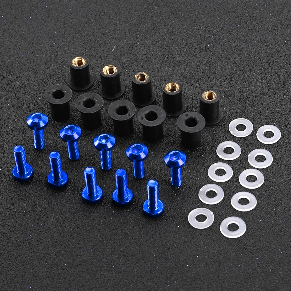 

10PCS M5 Motorcycle Windscreen Windshield Bolts Screws Nut Fastener For BMW K1300GT K1300R K1300S K1600GT K1600GTL K1600 GT GTL