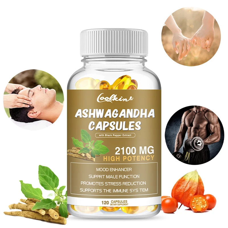 

Ashwagandha Extract Capsules - Promotes Deep Sleep, Maintains Brain and Memory Health, and Relaxes Brain Nerves