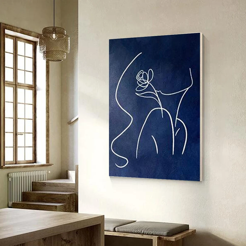 

Vertical 100% Hand-Painted Nude Oil Paintings Abstract Body Art Delicate Texture Canvas Painting Hotel Home Decoration Mural Art