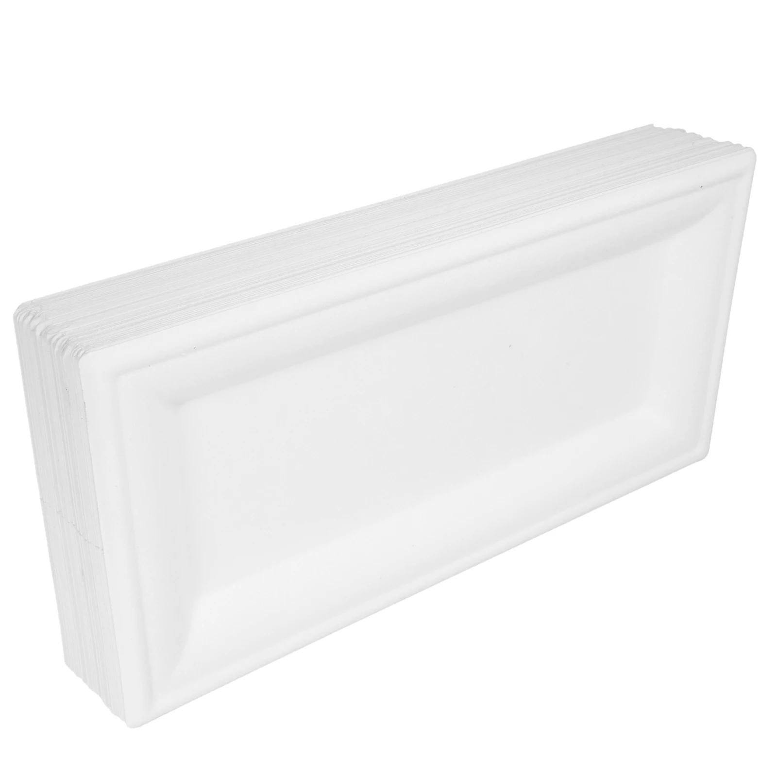 

50 Pcs Disposable Paper Plates 8 Inch Square White Thickened Picnic BBQ Party Supplies Cake Plates Dinner Food
