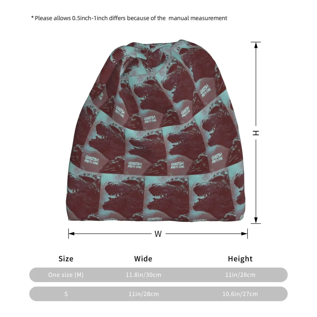 Godzillaed Minus One Half Face Movie Poster Monster King Bandana Neck Gaiter Mask Scarf Headband Beanies Hat for Men Women Adult view 5
