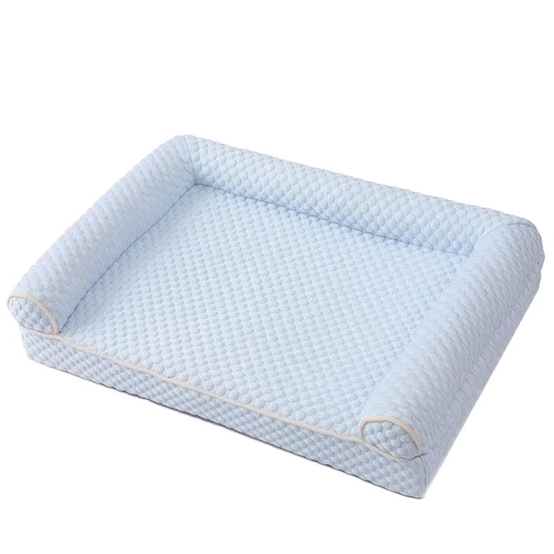

All-Season Solid Pattern Cat & Dog Bed Modern Rectangular Summer Pet Mat for Year-Round Use Cloth Material