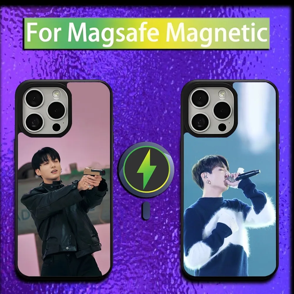 Singer J-JungKookS-S Phone Case For iPhone 16,15,14,13,12,11,Plus,Pro,Max,Mini Magsafe Magnetic Wireless Charging