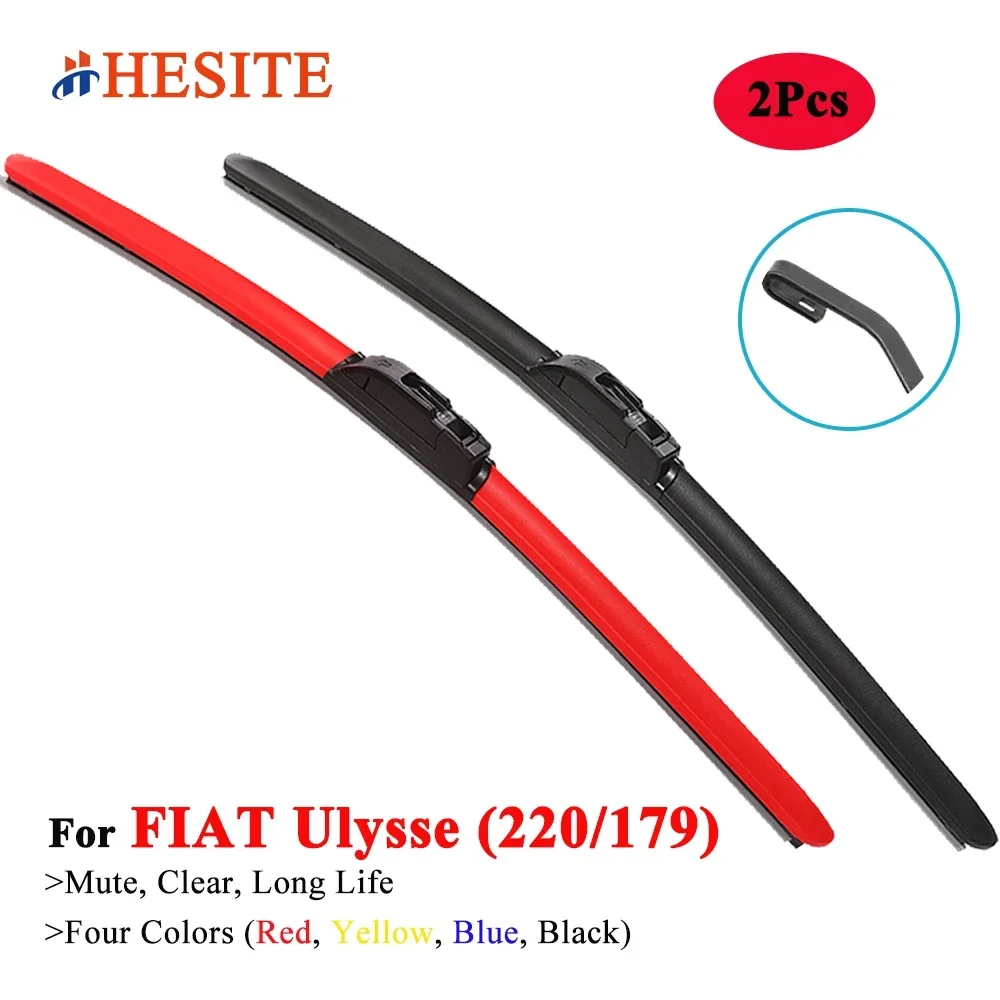 

HESITE Colored Wiper Blade For FIAT Ulysee 220 179 2.0 2.2 3.0 V6 24V JTD Model 2000 2002 2003 2004 2005 2007 2010 Hybrid Wipers