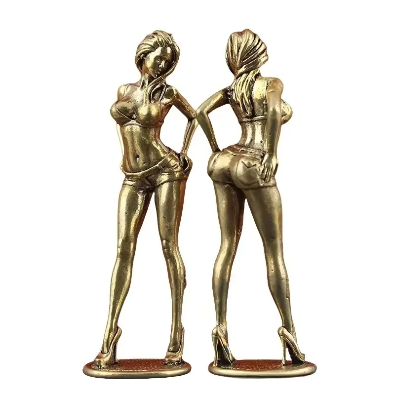 

Solid Copper Art Craft Sexy Bikini Beauty Girl Figurine Beautiful Woman Statue Collectible Gift For Men Collector's Choice