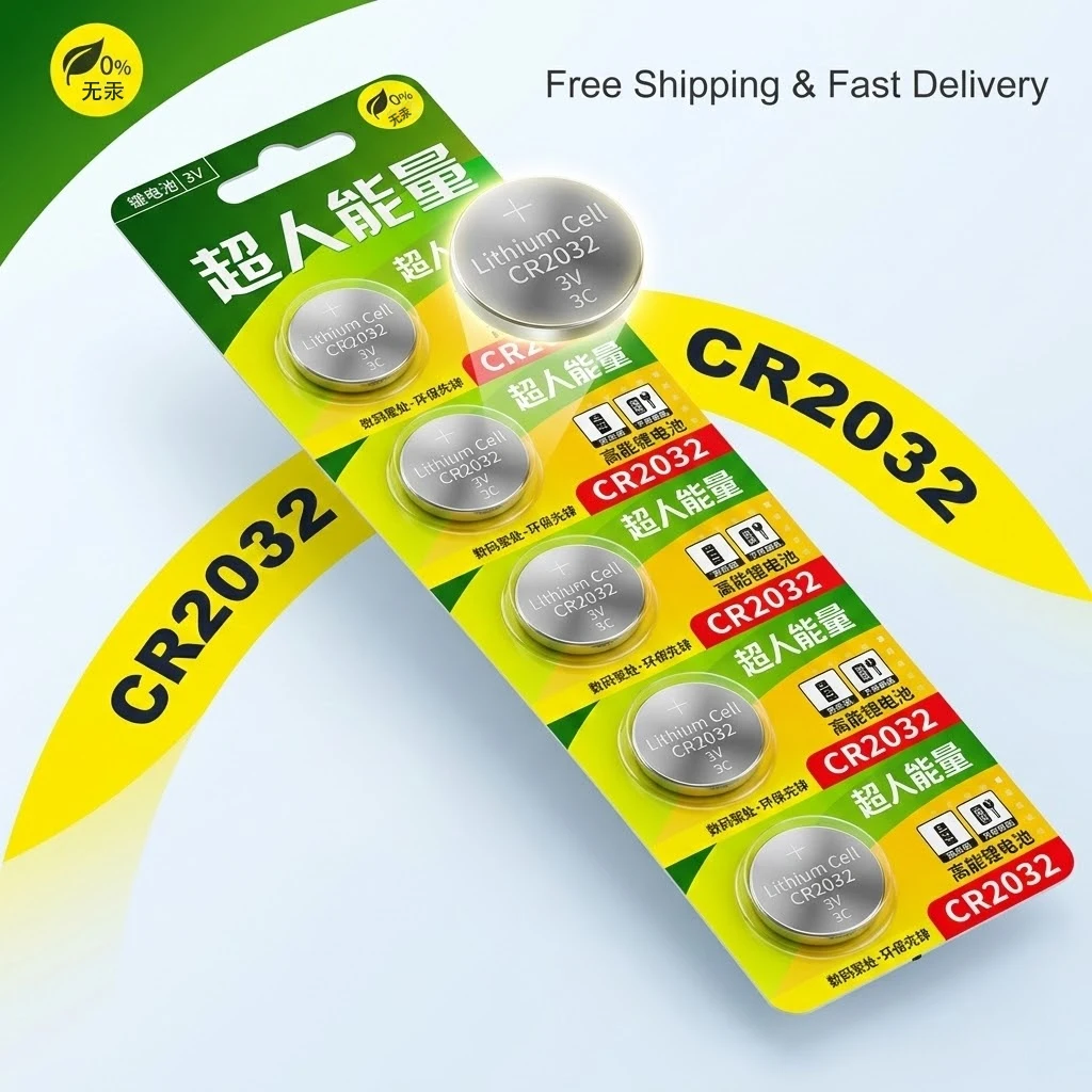 

15-35PCS 210mAh DL2032 CR2032 3V Lithium Button Battery 5004LC For Remote Control Key Calculator