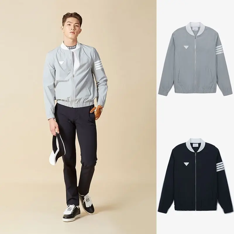 

Golf Men's Jacket - New Early Autumn Style Fashionable Stand Collar Versatile Outdoor Sports Golf Top for Men