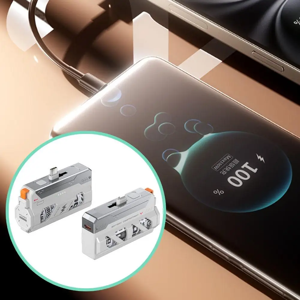

Replaceable Battery Power Bank, Portable Rechargeable Charger with Removable Batteries for Phone Charging