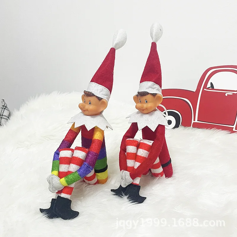 40cm Color Red Christmas Elf Doll Christmas Ornament 2024 New Year Gifts Christmas Table Christmas Tree Decorations