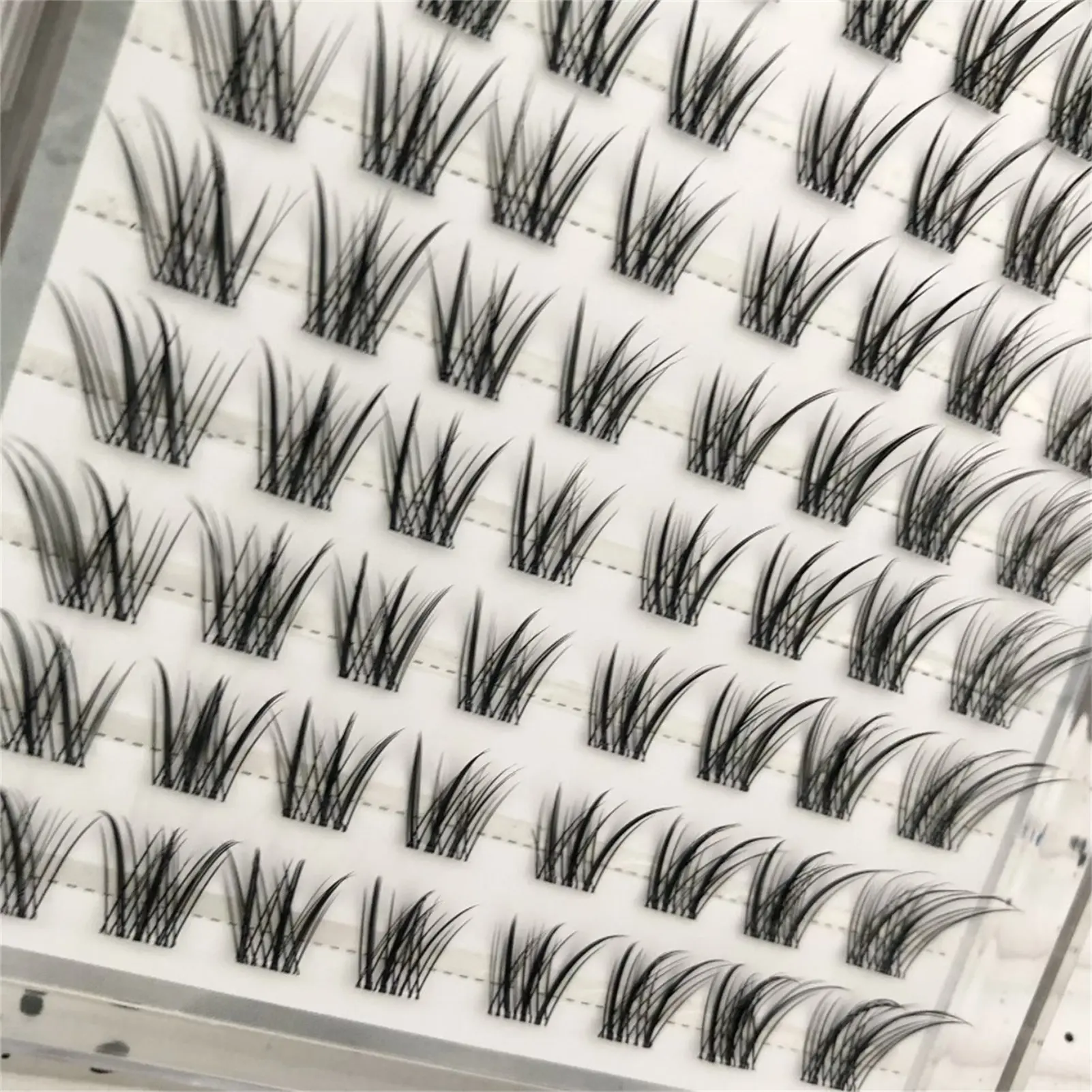 Cílios postiços estilo coreano, 8-12mm, misto c, encaracolado, volume natural, leve, cluster único, cílios postiços para maquiagem diária