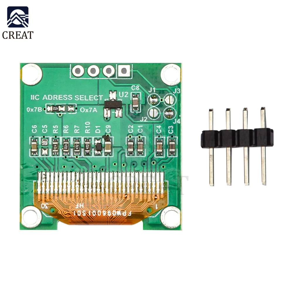 Panneau d'affichage LCD pour Arduino, Module OLED 0.96 pouces, Interface IIC/I2C, résolution 128X64