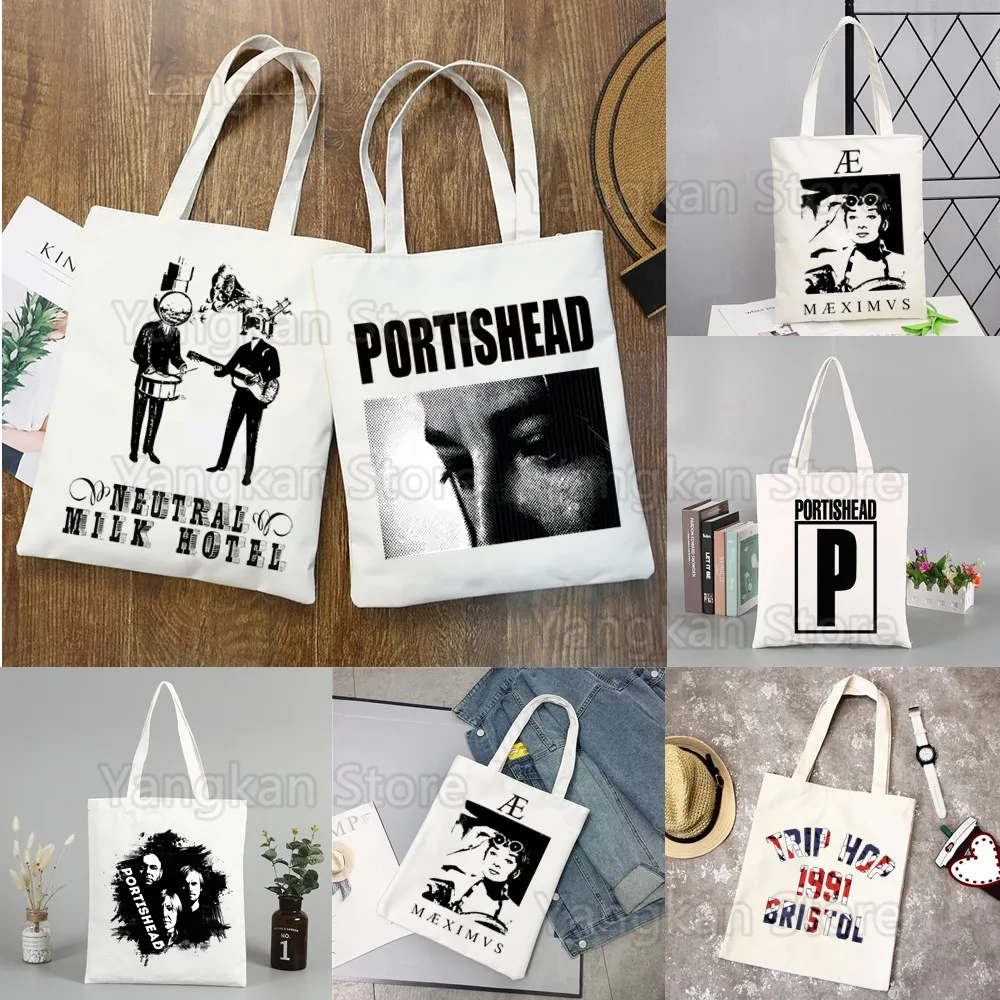 Portishead Design Shoulder Canvas Bags Large Capacity College Harajuku Handbag Women Bag Shopping Bag