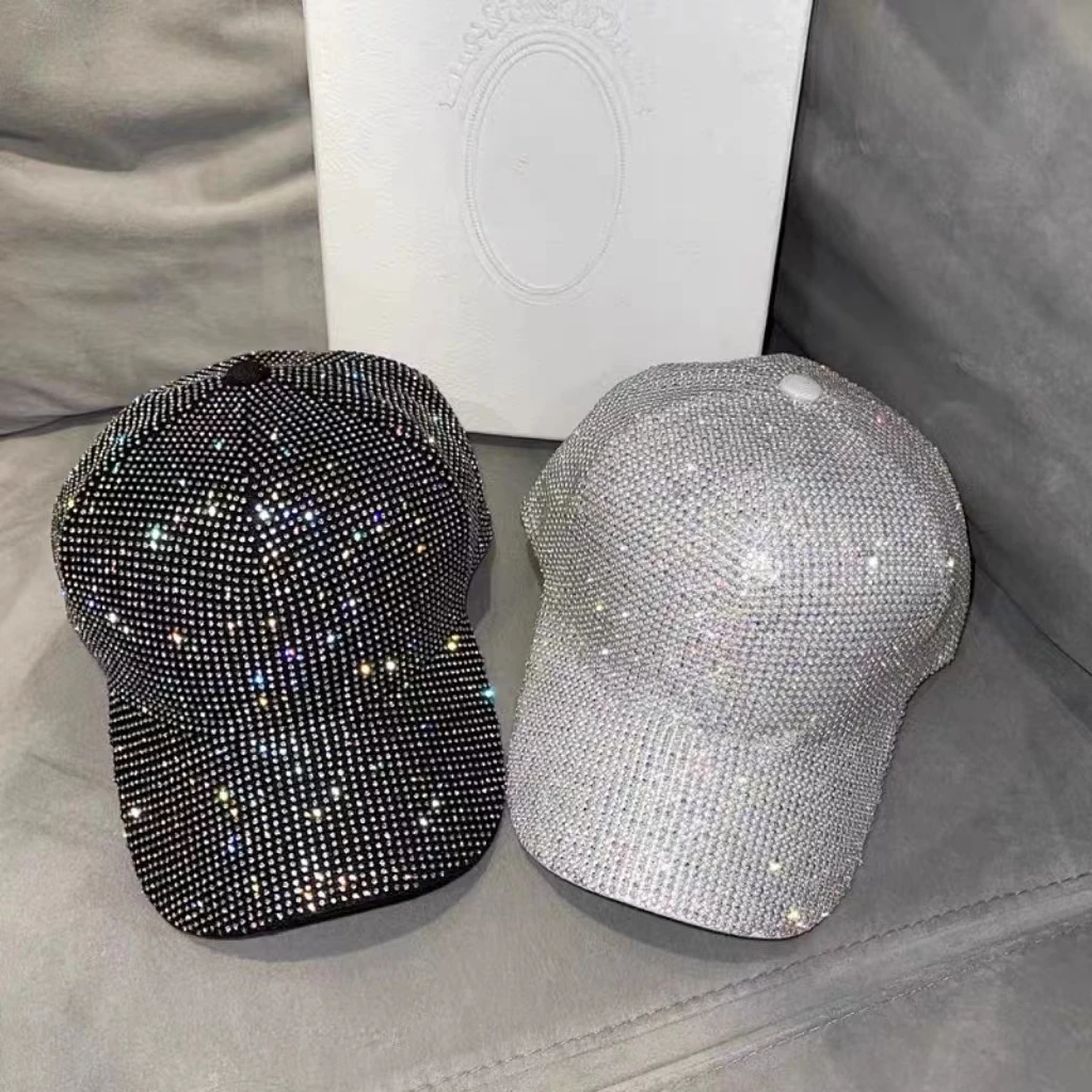 Blingbling berretto da Baseball con strass Super Flash cappello a cilindro vuoto cappello da donna di lusso berretto da Baseball moda autunno