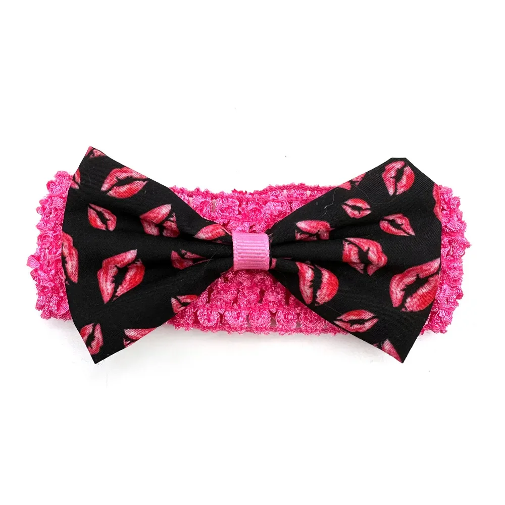 30/50pcs Valentine\'s Day Dog Acccessories Puppy Cat BowTie Collar Small Middle Large Dog Pet Supplies Dog Fashion Pink Bows