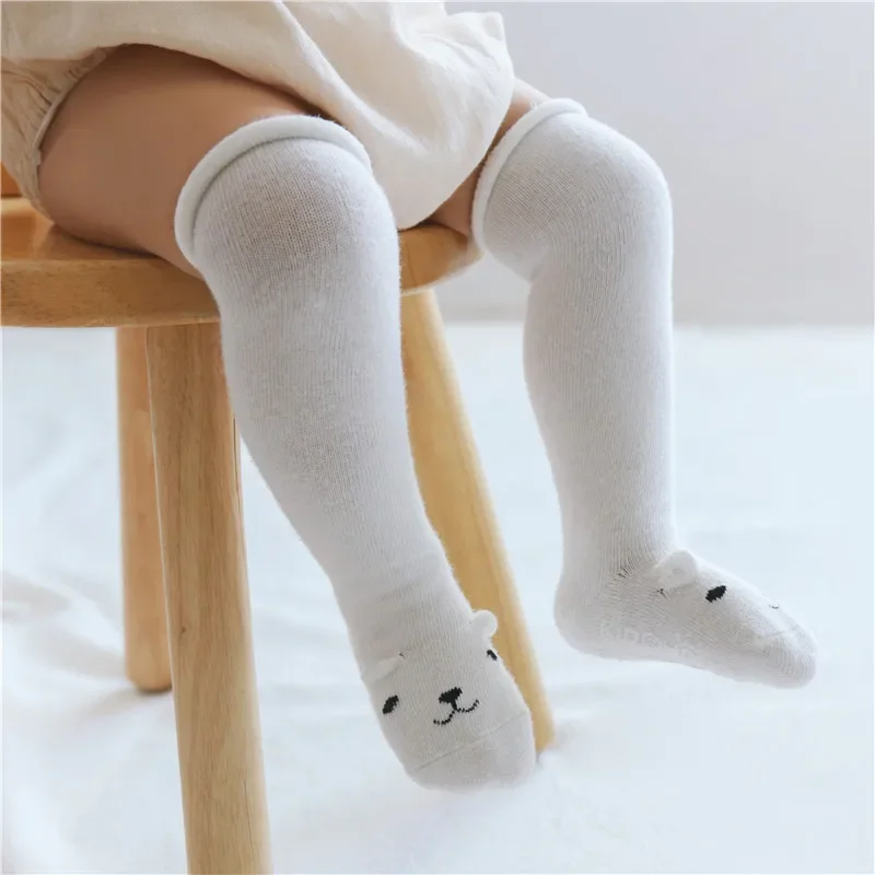 Baby Fall  Winter Socks Roll Hem Baby Over Knee Socks Non-slip Toddler Sock Long Stockings