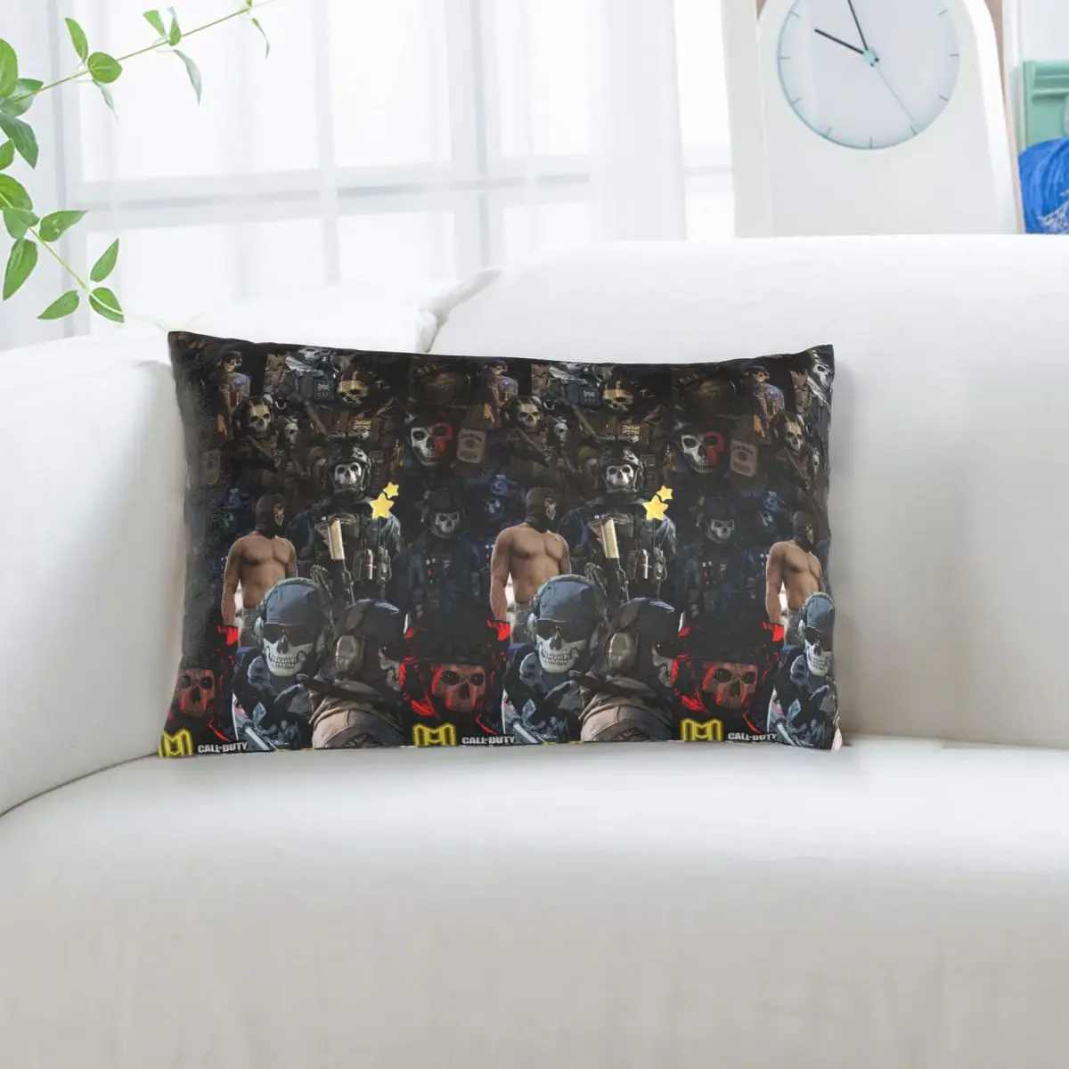 Simon Ghost Riley Rectangle Pillowcase Cushion Cover Decorative Bedroom Bed Home Comfort Throw Pillow