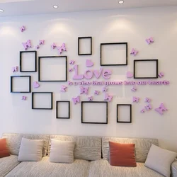 Warm Photo Wall Photo Frame Wall Stickers 3d Stereo Acrylic Crystal Living Room Bedroom Bedside Background Decorate Wall Sticker