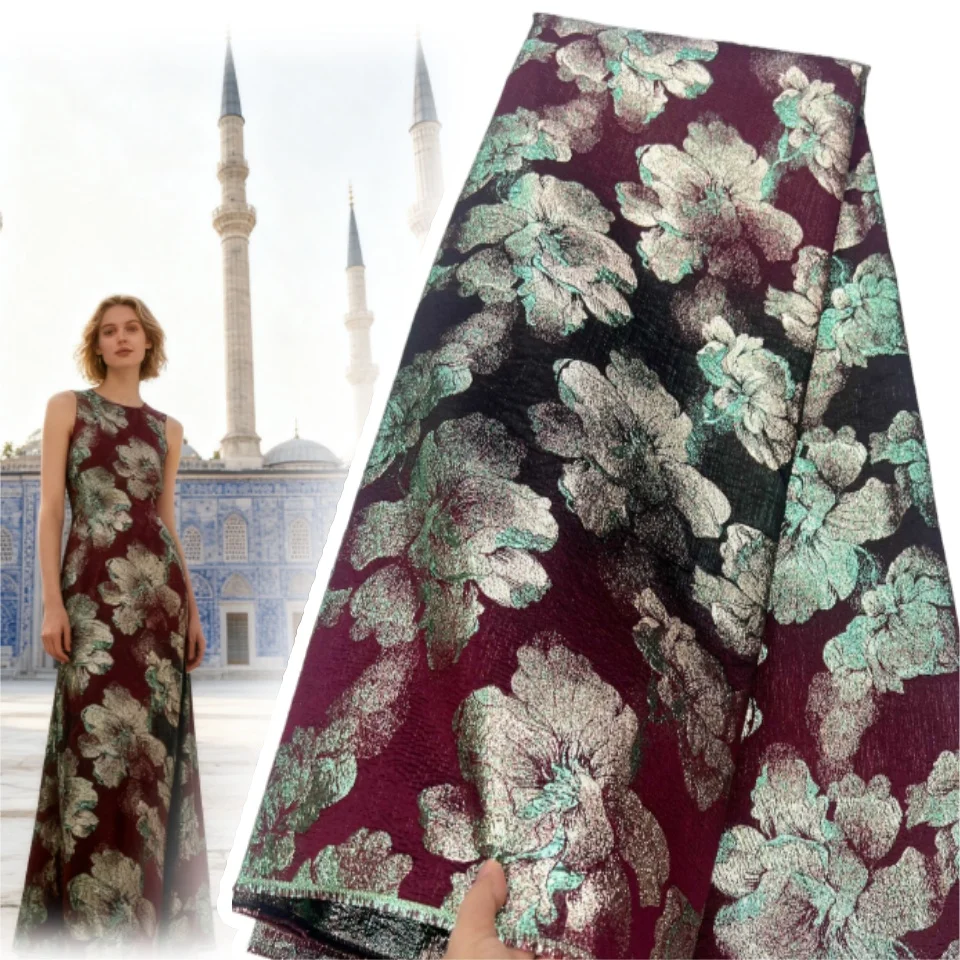 

Luxury African Organza Brocade Lace Fabric 5 Yards French Tulle Nigerian Jacquard Lace for Party Gown Dress Sewing 1923