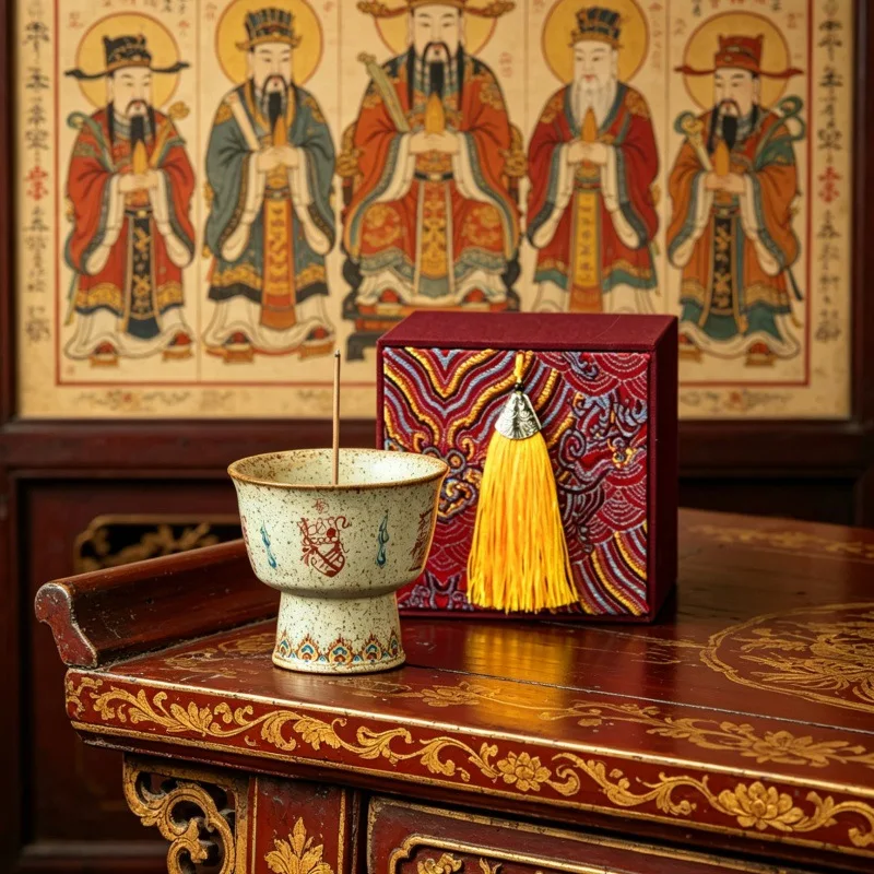 HYS Dunhuang Five-Way God of Wealth Talisman Incense Burner Incense Holder Base Hidden Incense Holder High-End