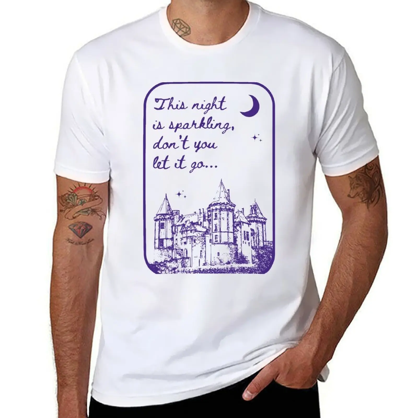 

This night is sparkling... Vintage Poster T-Shirt cotton t shirt pack man t shirt graphic T-Shirt