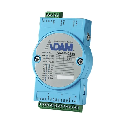 Advantech ADAM-6250-B 8DI/7DO IoT Modbus/SNMP/MQTT 2 Portas Ethernet E/S Remota Em vez de ADAM-6250-AE