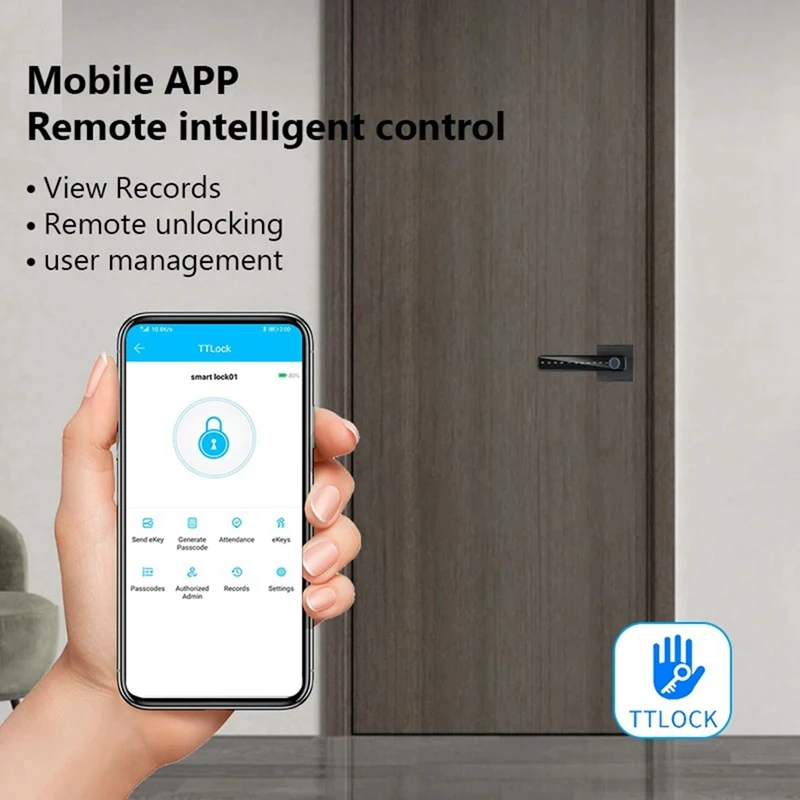 AF91-Biometric Fingerprint Smart Home Door Lock Password Electronic Digital Lock Control