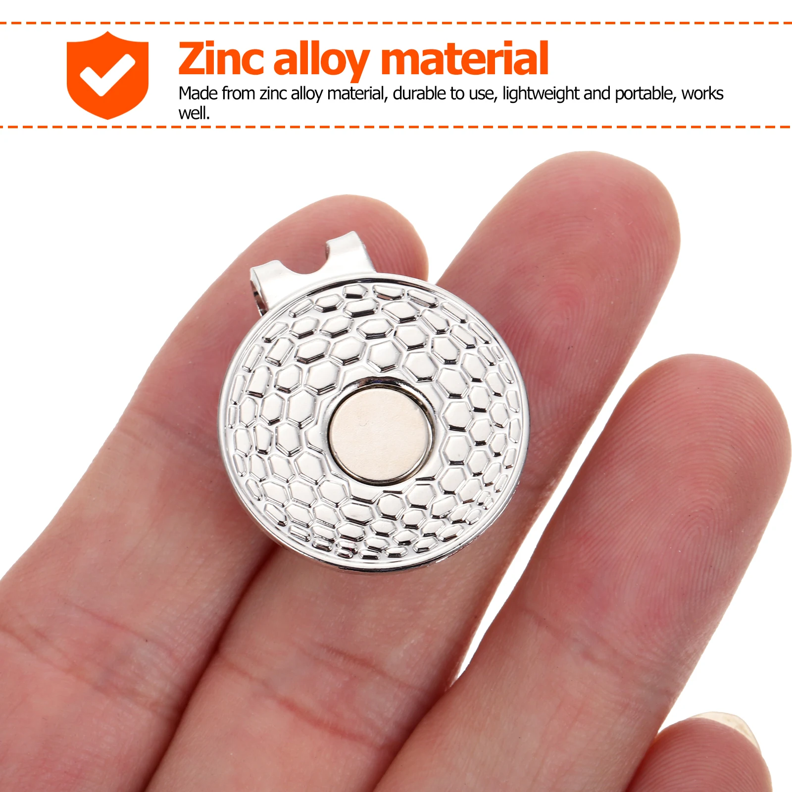 

3 Pcs Golf Has Ball Mark Equipment Marker Hat Clip Zinc Alloy Silver Clips and Women