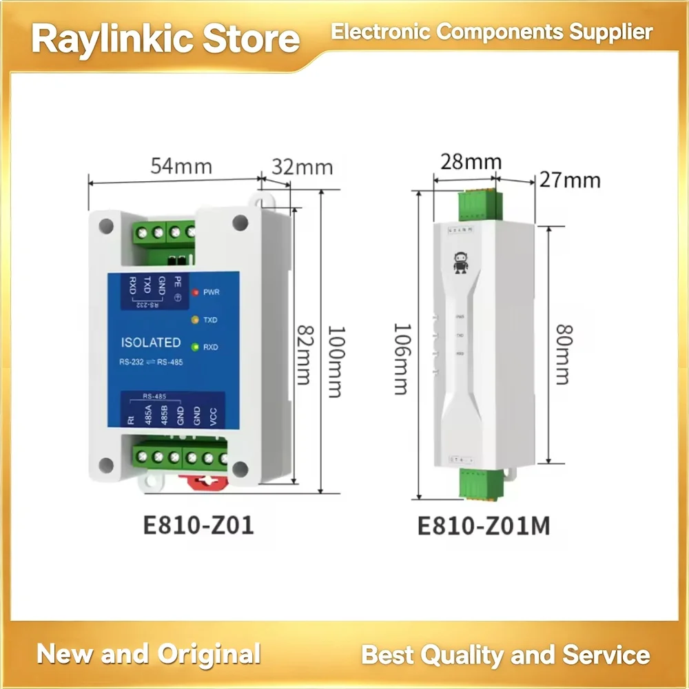 EBYTE DC8-28V RS232 to RS485 Industrial Grade Converter High Speed Bi-Directional Transmission Modem E810-Z01 E810-Z01M