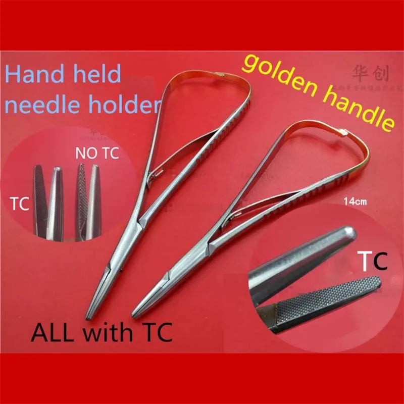 dental instrument oral cavity Wire pliers Medical stainless steel golden handle needle holder needle pliers empiecement forceps