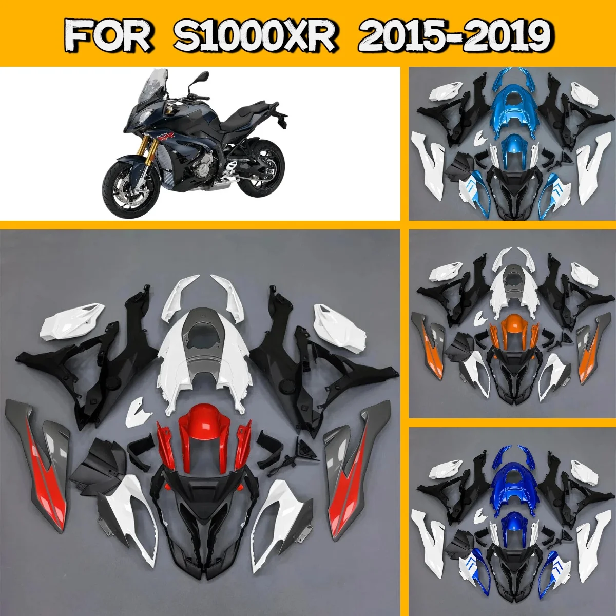 

2015-2019 S1000XR Custom Painting Fairings Kit for 15-19 BMW S 1000XR ABS Plastic High-Quality Fairing Set