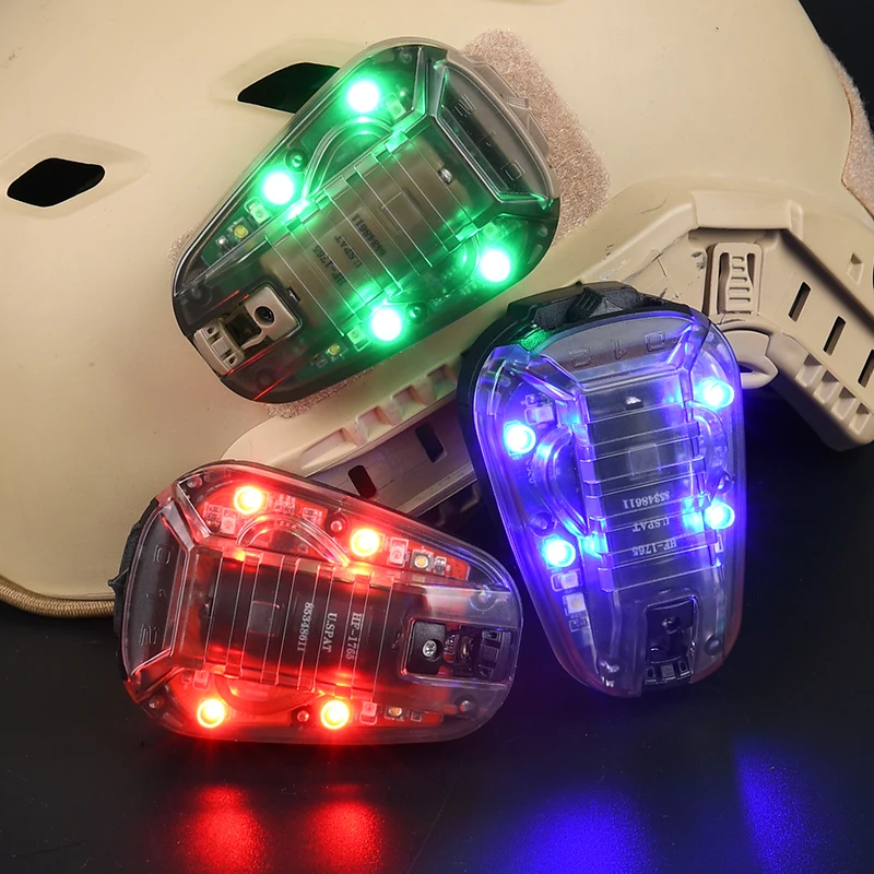 Airsoft Sport Helmet light GEN 3 Tactical HEL-STAR 6 Signal Green Red IR Strobe Ladybird Lamp Multipurpose Outdoor Survival Flas