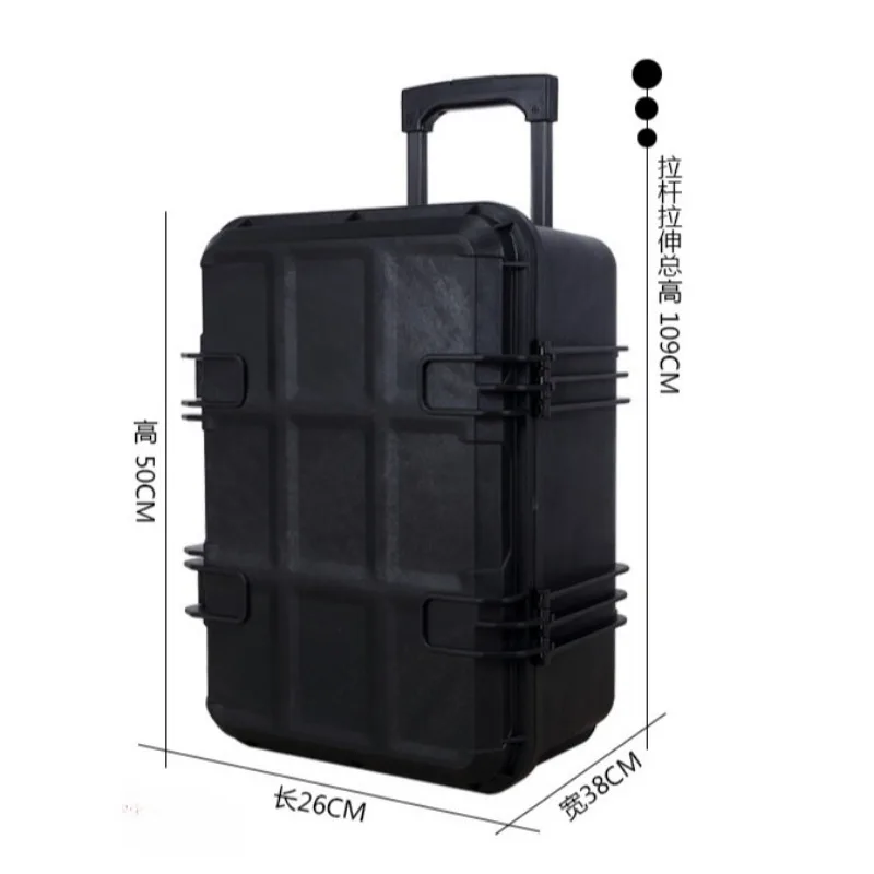Waterproof Instrument Tool Case Safety Equipment Protection Trolley Case Shock-proof and Pressure-resistant Tools Packaging