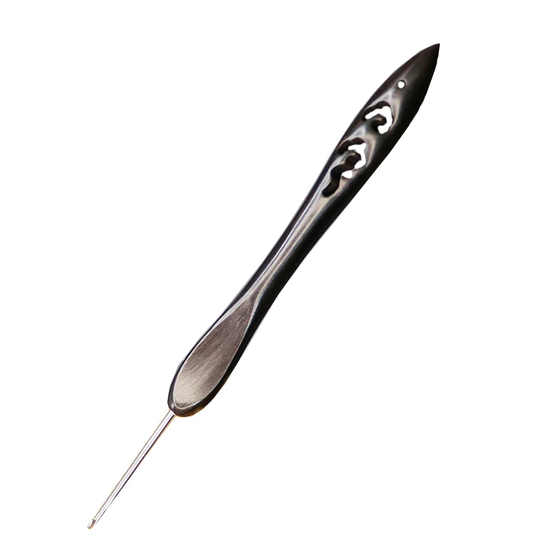 

Fanshi Sandalwood Handle Crochet Handmade DIY Set Tools Knitted Sweater Shoes Doll Lace Non-slip Material Bag