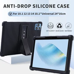 10.1''Universal Soft Silicone Case For 10 10.1inch Android Tablet PC Shockproof Back Stand Cover 24*16cm Stand Protective Shell