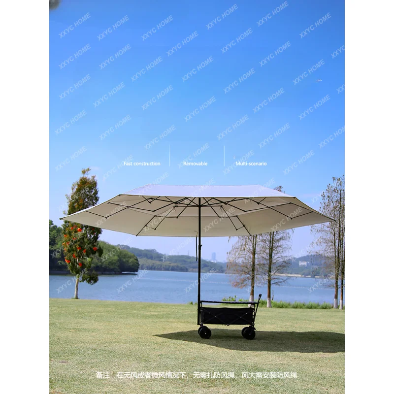 Camping Cart Camp Trailer Foldable Outdoor Sunshade Folding Canopy Patio Umbrella beach tent  camping  beach umbrella  gazebo