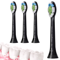 4Pcs Replacement Toothbrush Heads White Or Black Electric Toothbrush Head Plaque Control for Philips Sonicare W Diamond Clean