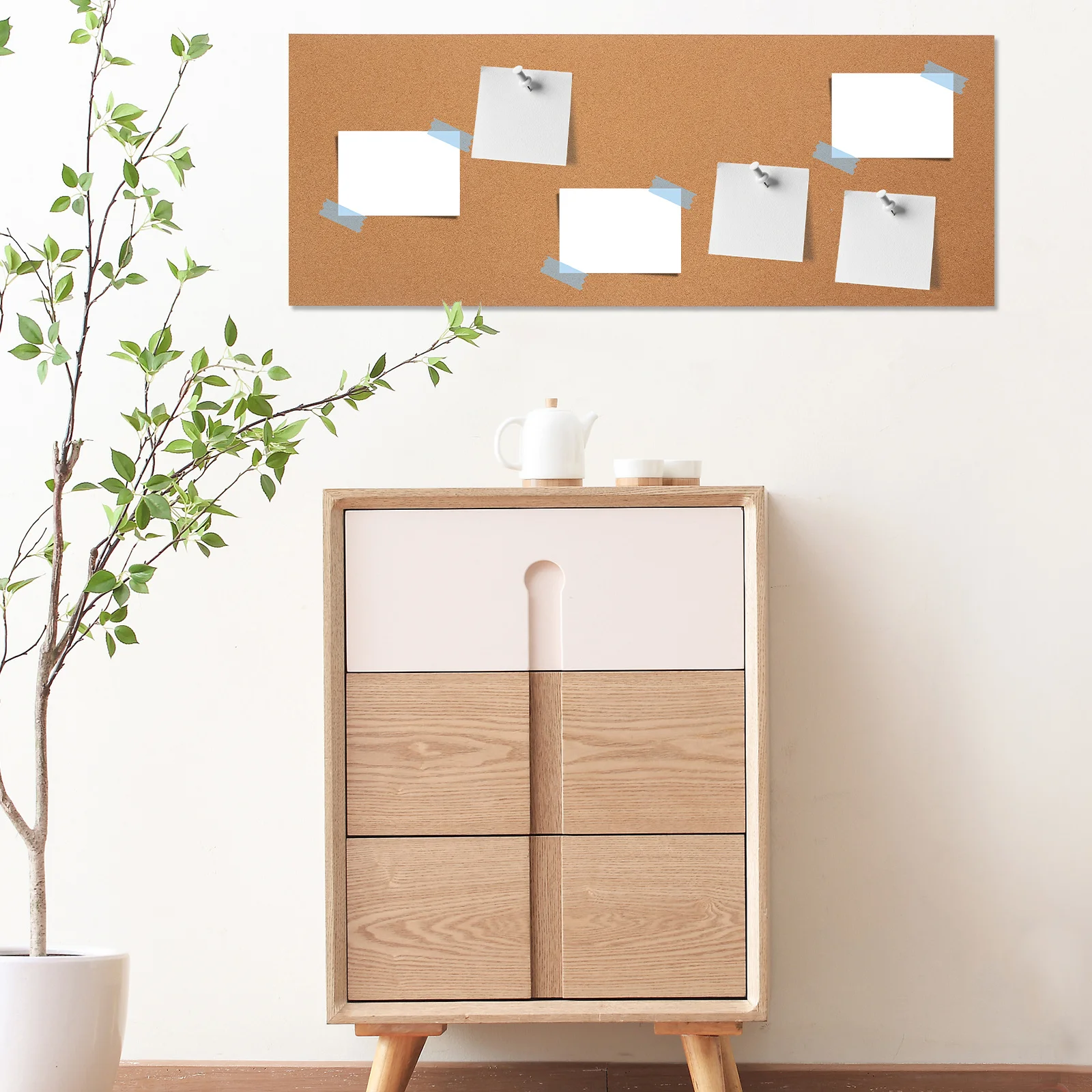 1 rouleau de panneau de liège à décoller et à coller, feuille de liège épaisse, tableau d'affichage auto-adhésif, artisanat de maison d'affaires 2400x400x1mm