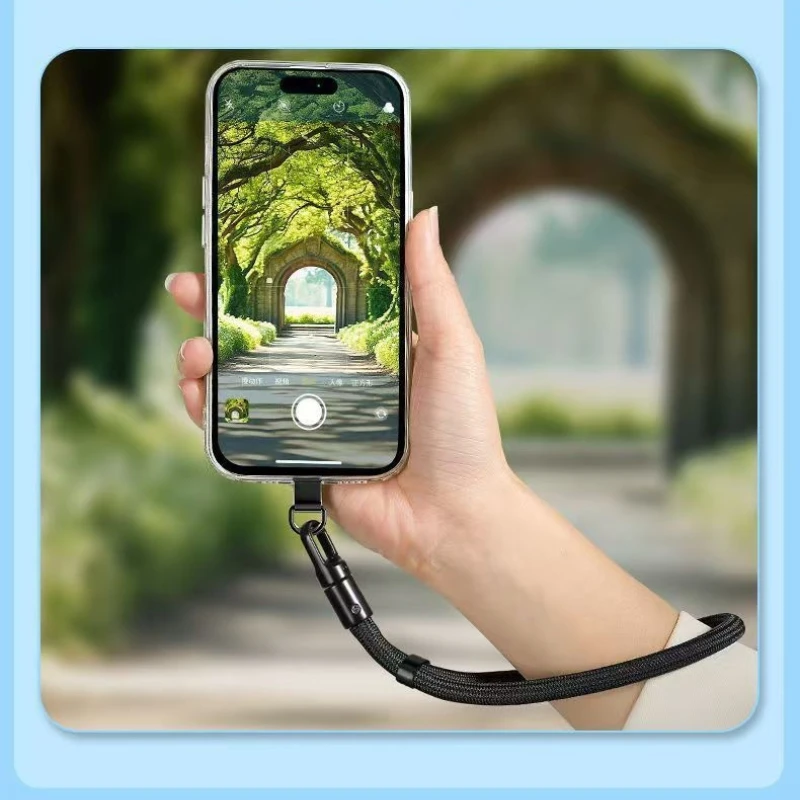 1/2pcs 360°adjustable mobile phone lanyard with hanging chain link and self-locking anti fall design,suitable for all phone case view 2