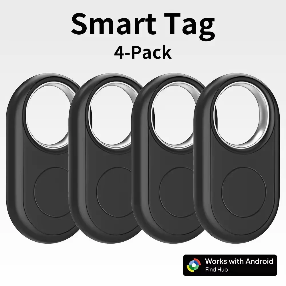 1/2/4-Pack Far Away Positioning Locator Work with Google's Find Hub Location Tracking Tag Pets Keys Finder for Pixel Xiaomi Moto