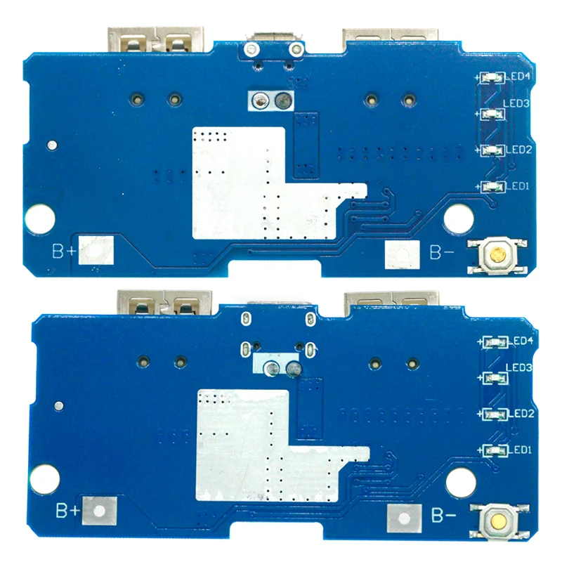 5V 2A Power Bank Oplader Module Opladen Printplaat Step Up Boost Power Supply Module 2A Dual Usb-uitgang 1A Ingang