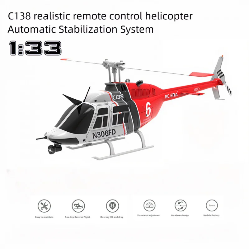 RC ERA C138 6-Channel Long-Range Remote Control Helicopter Electric Model Toy Airplane