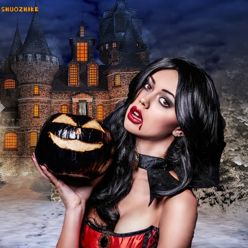 Halloween Backdrop Photozone Tomb Park Star Terrible Night Party Scene Photography Background Photocall for Photo Studio