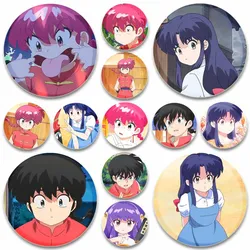 32/44/58mm Cartoon Style Badge Ranma 12 Brooches on Backpack Clothes Handmade Round Enamel Pins for Jewelry Gift Accessory