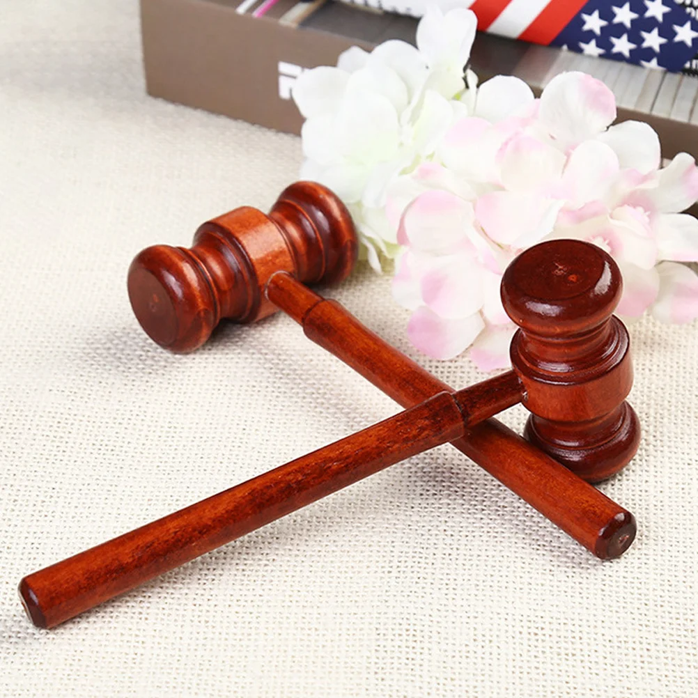 Judge Hammer Shot Thing Law Gavel Hammers Toy Kids Gavels for Auctions Wooden Plaything Children Toys