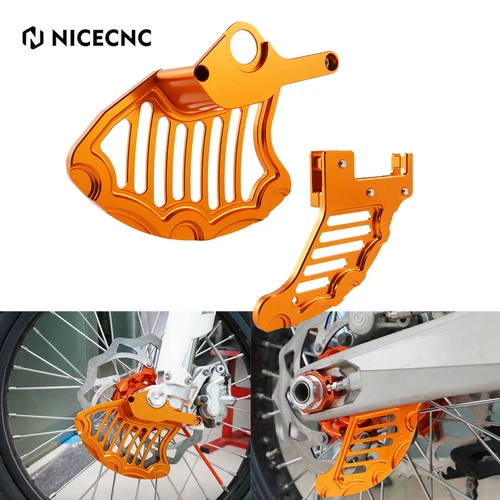 Imagen 1 del producto NICECNC para KTM EXC 300 2016-2023 Protector de disco de freno delantero trasero EXC 380 SX 125 EXC-F 350 SXF 450 XC XCF XCW TPi seis días