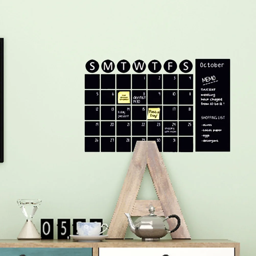 

Practical Blackboard Wall Sticker Self Adhesive Pvc Decorative Decal for Home Office School Reusable Fits Most Surfaces Write