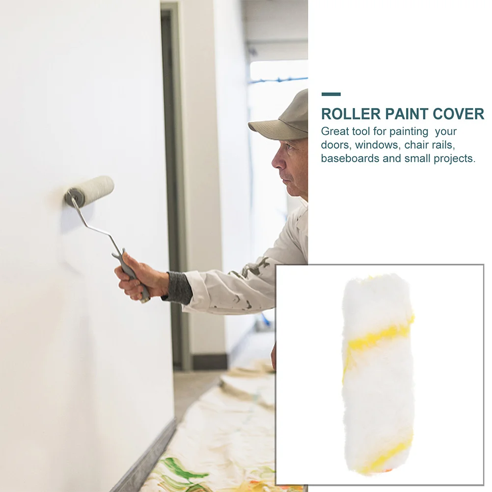 10 個スムーズペイントローラーカバー壁用ハウスペイントツールキット壁処理ペイントローラーローラー修復ツール
