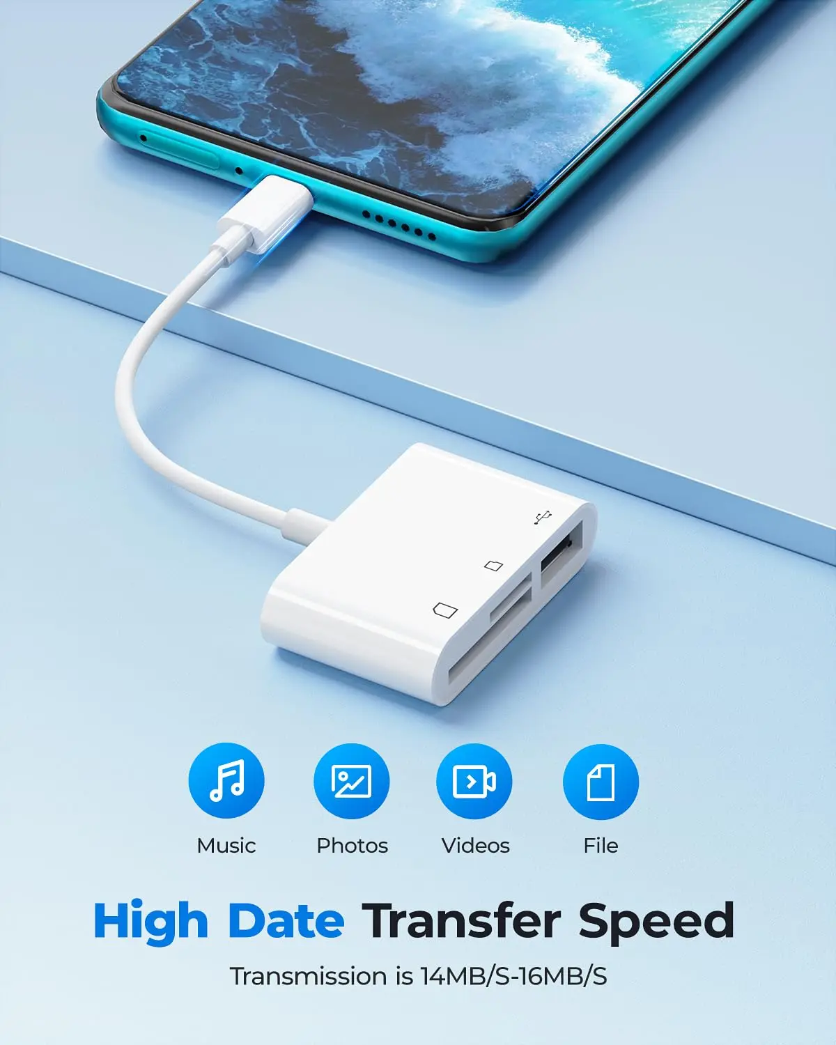 NNBILI USB C SD TF Speicherkartenleser 3-in-1 Typ C Kameraadapter kompatibel mit iPad iPhone15 MacBook Samsung USB C-Geräten